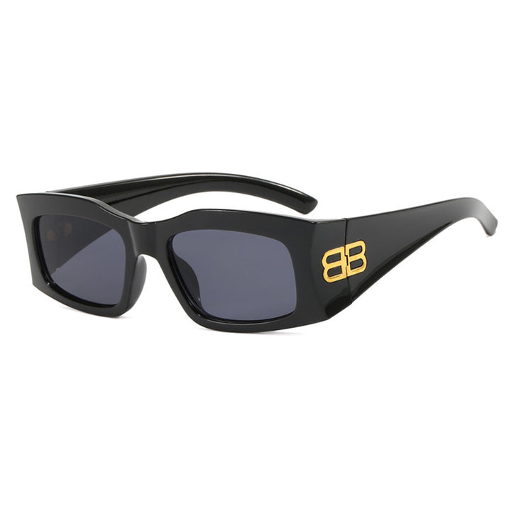 Women's fashionable sunglasses with angular frame and polarized lenses Bowlift