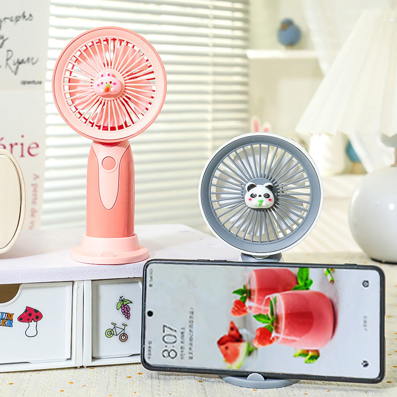 Ladies portable USB hand fan with creative animal design Bowlift