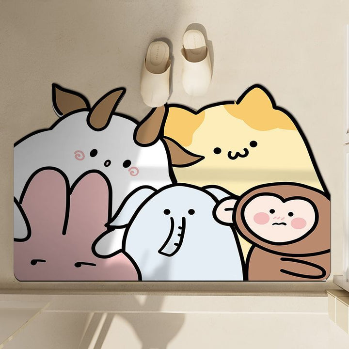 Cute Penguin-Themed Bath Mat Bowlift