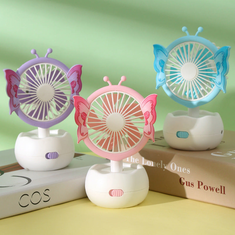 Women portable flower design mini fan Bowlift