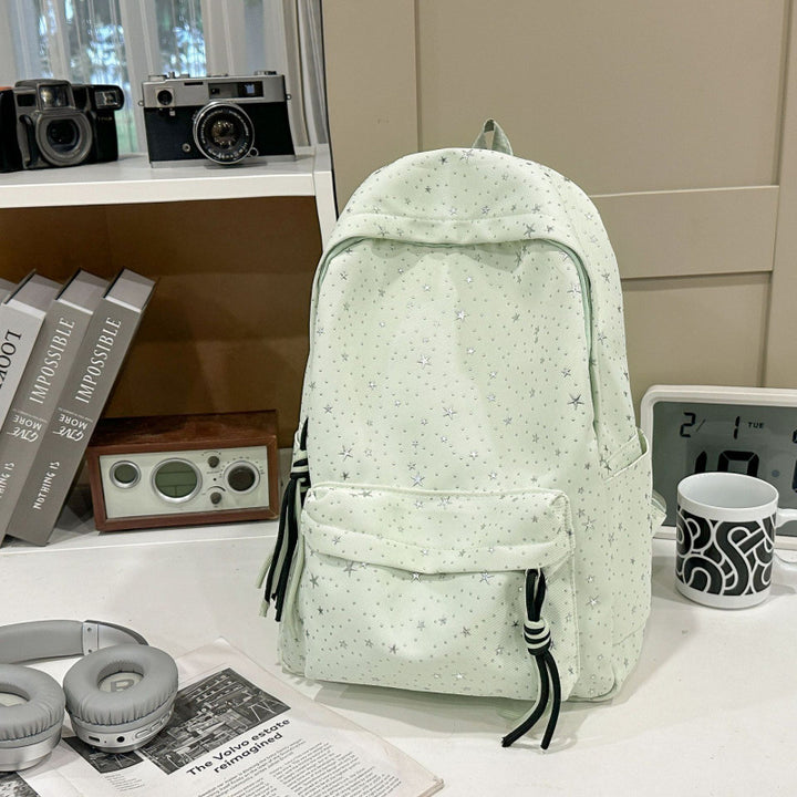 Star-Printed Casual Backpack