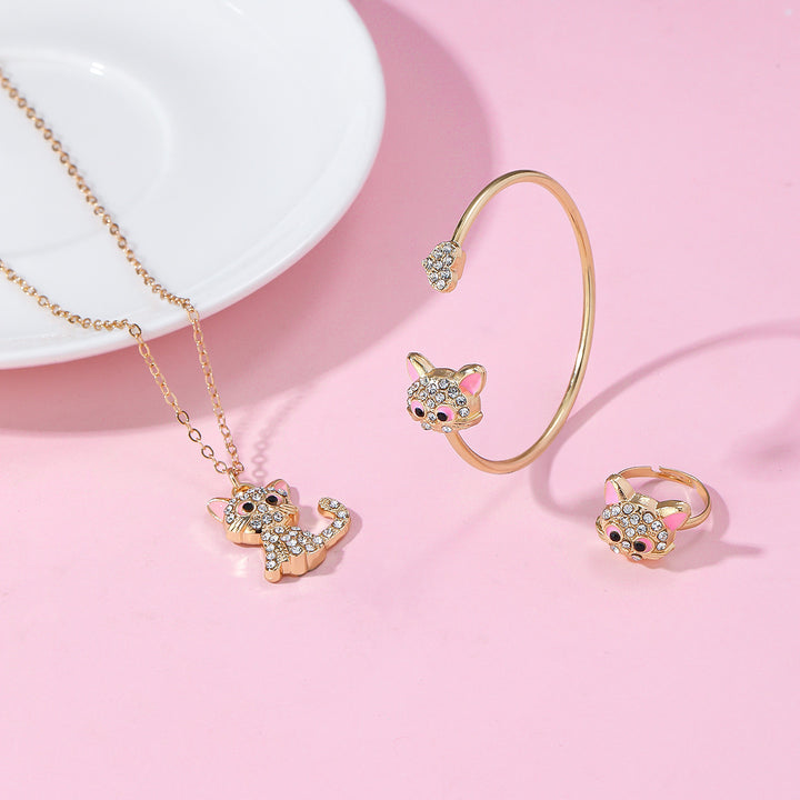 Playful Cat Jewelry Set Bowlift