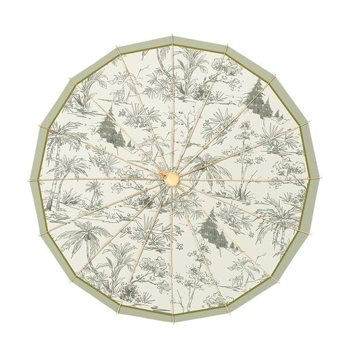 Ladies elegant folding umbrella with floral pattern and carrying bag Bowlift