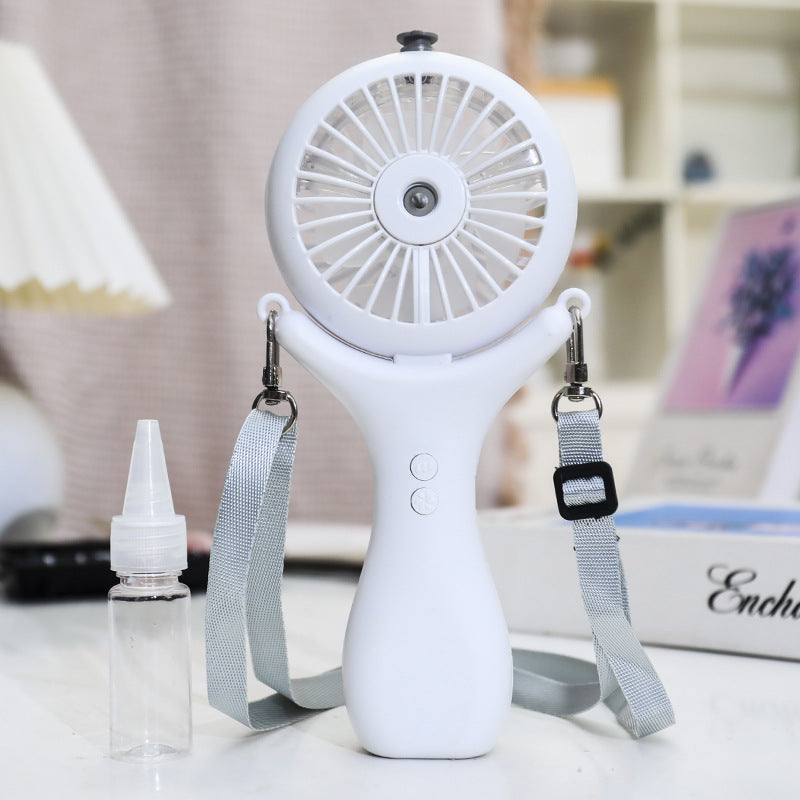 Women portable mini hand fan with spray function and ergonomic design Bowlift