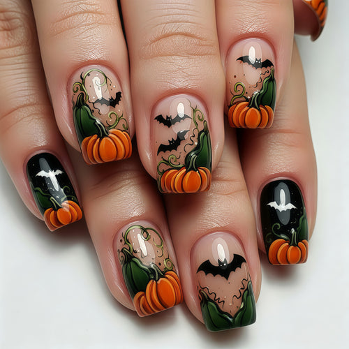 Artificial nail set with Halloween motif Bowlift