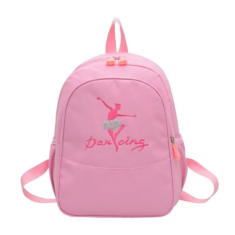 Ballerina-Themed Embroidered Backpack Bowlift