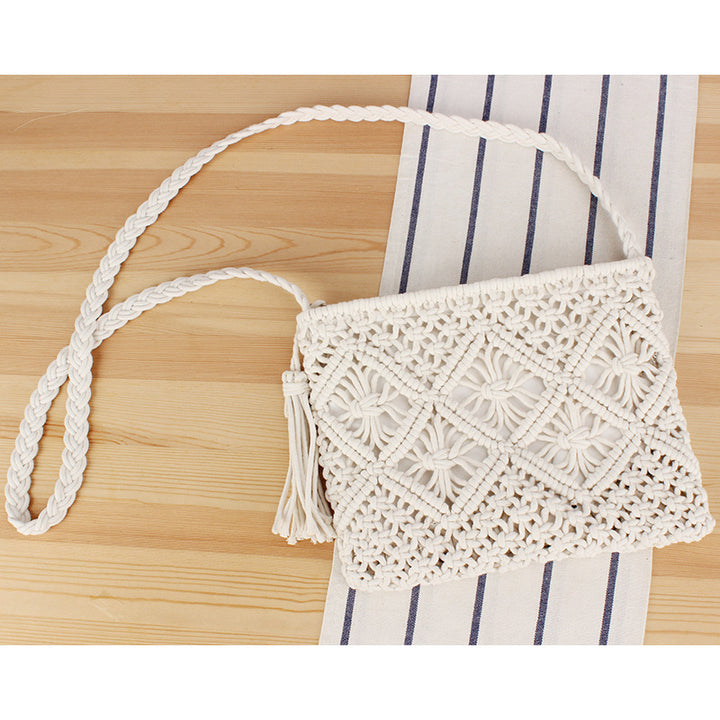 Hand-manipulated Macramé Crossbody Bag Bowlift