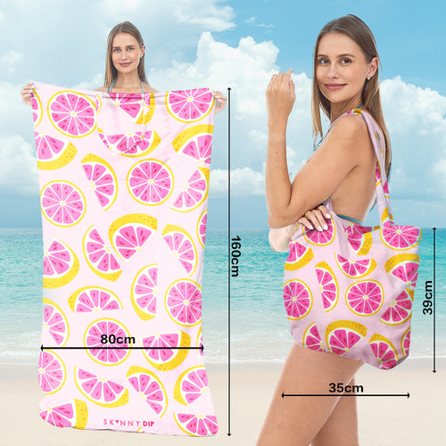 Beach towel with stylish tote bag Bowlift