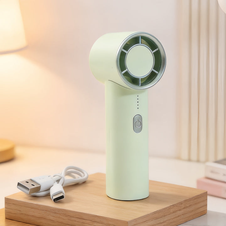 Women's Portable Handheld Fan with USB Charging Function and Flexible Design Bowlift