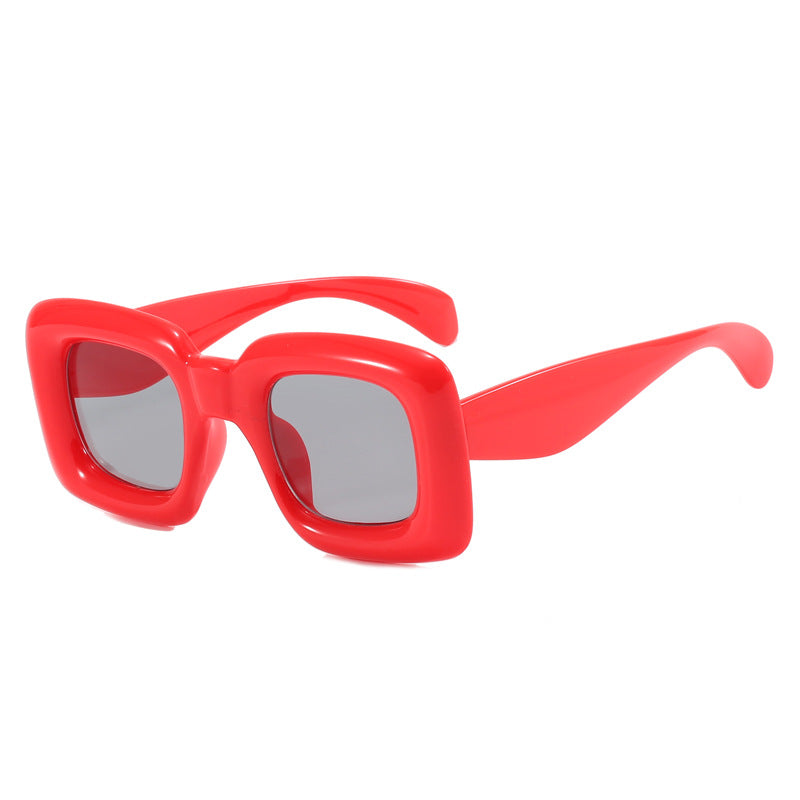 Women stylish square sunglasses with wide frame Bowlift