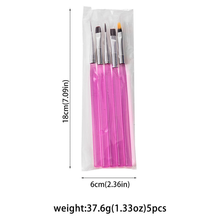 Professional Nail Art Detail Brush Set Bowlift