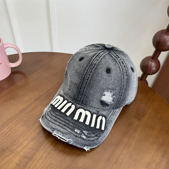 Women's Distressed Graphic Baseball Cap Bowlift