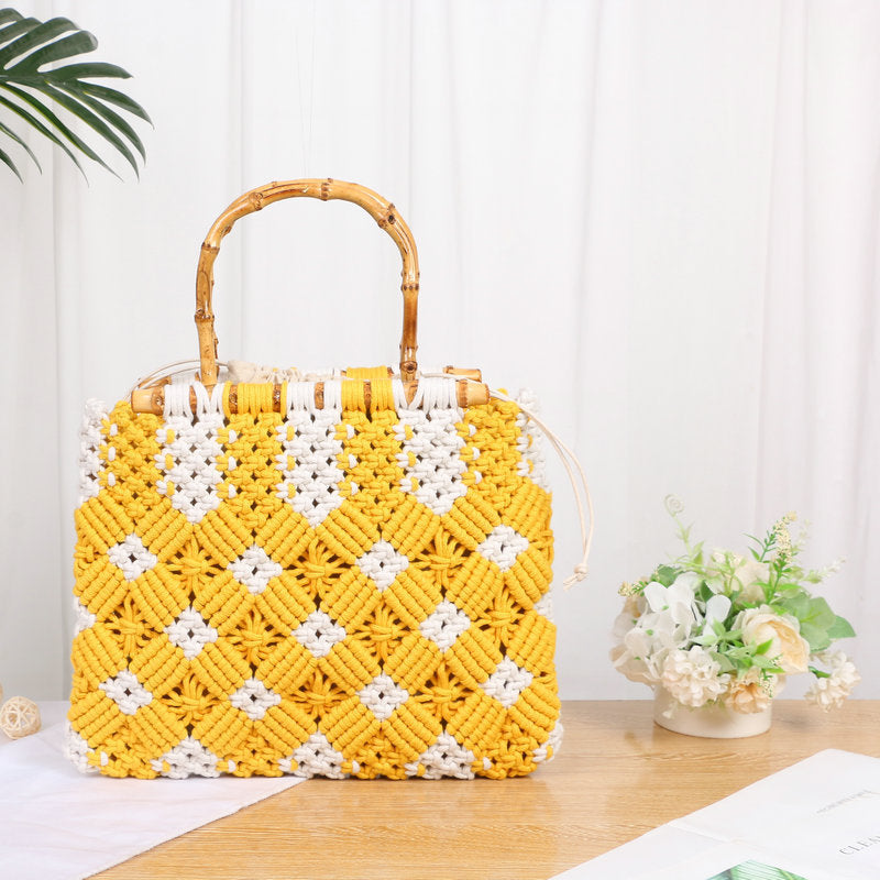 Hand-knotted Macrame Bag Bowlift