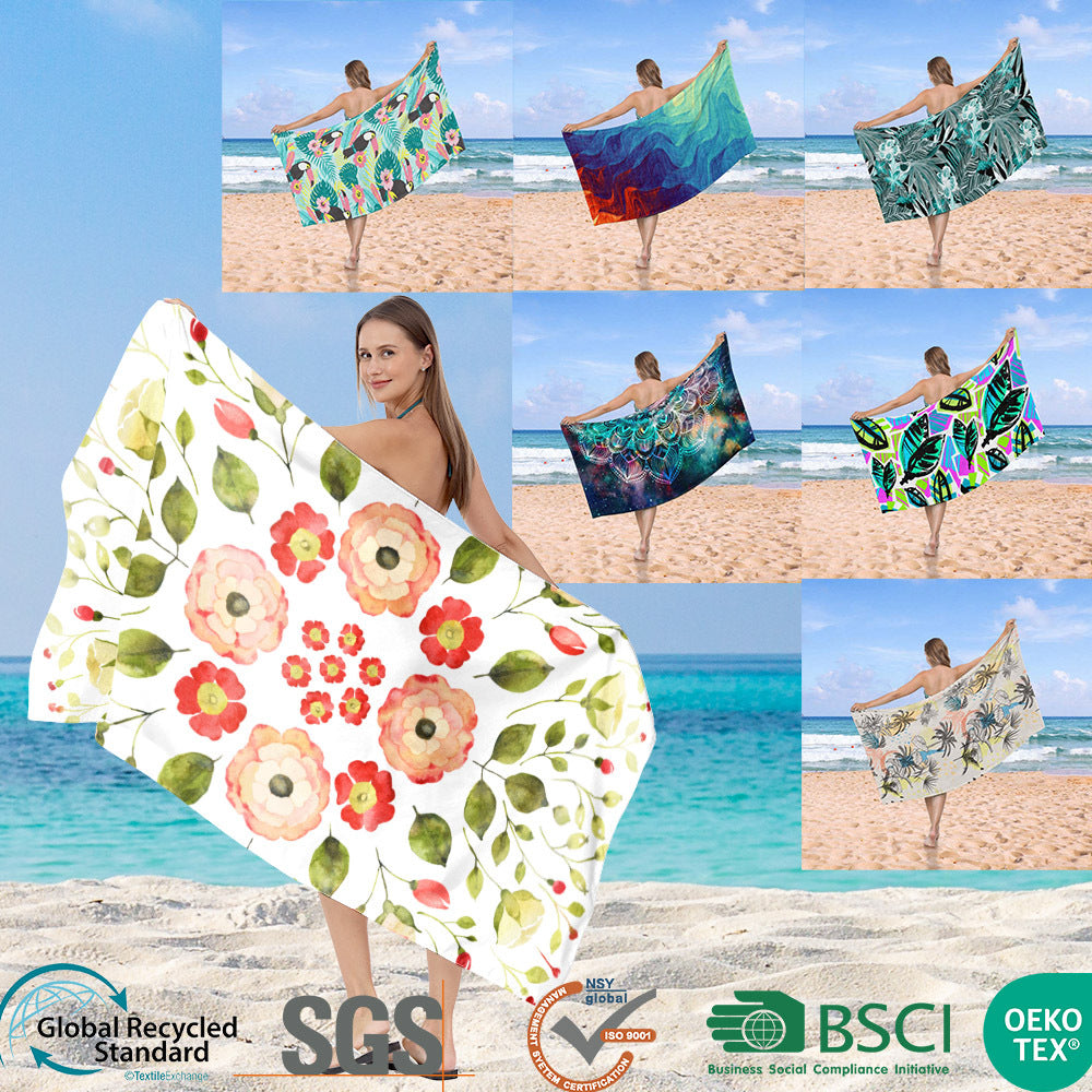 Beach towel in creative wave pattern Bowlift