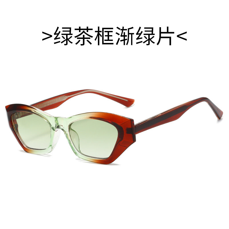 Ladies Cat-Eye Sunglasses with Modern Transparent Accents Bowlift