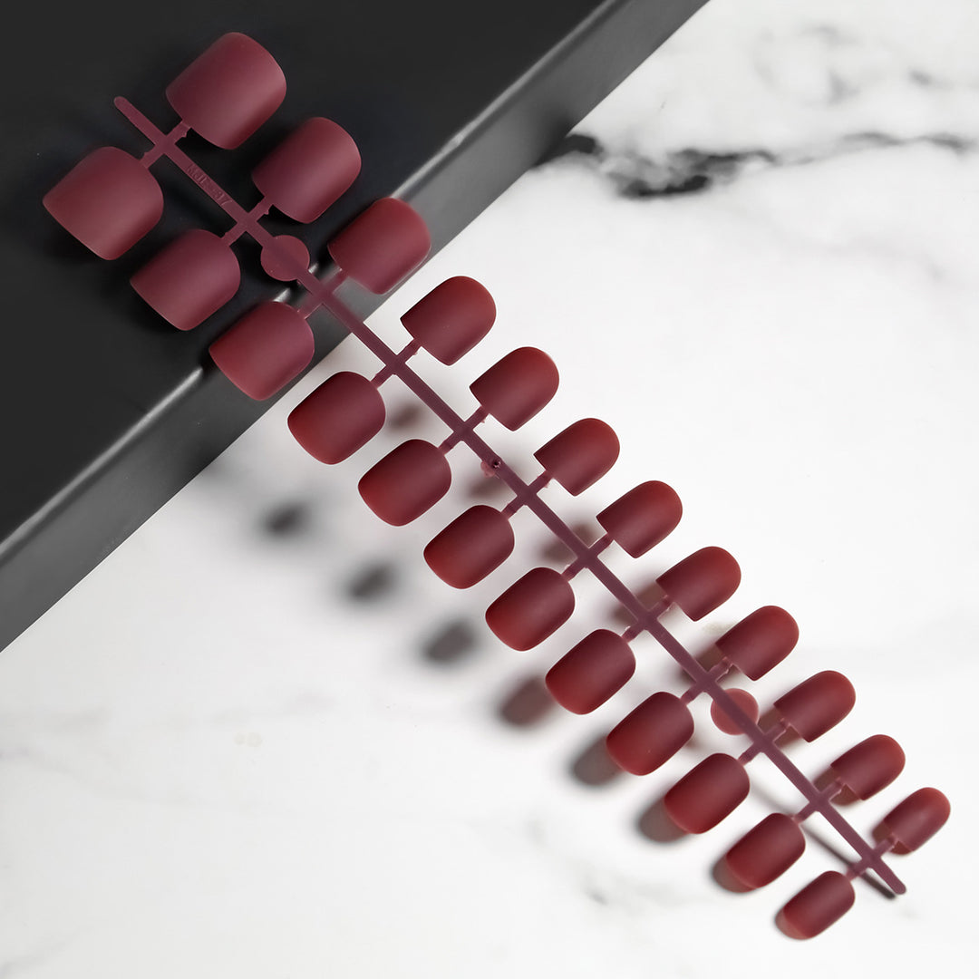 Matte Finish Press-On Nail Tips Bowlift