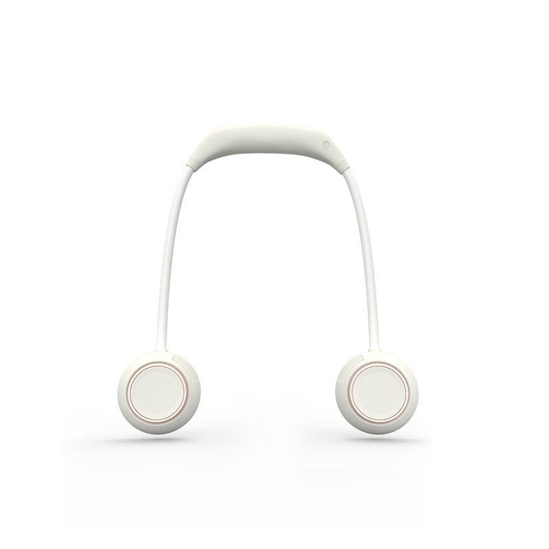 Cooling hands-free wearable neck fan with dual adjustable air outlets USB-C rechargeable Bowlift
