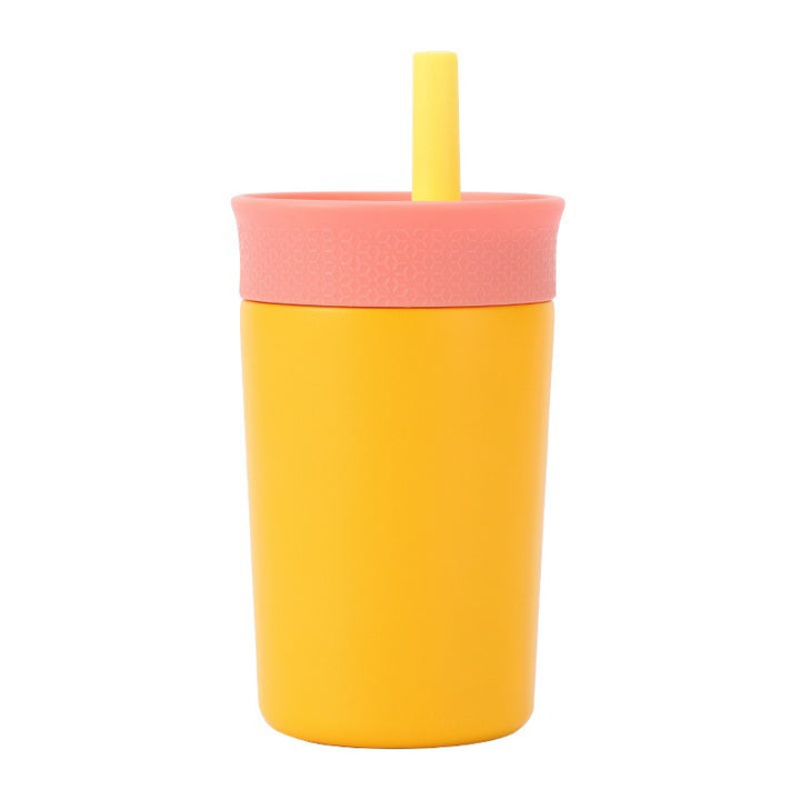 Women's practical insulated cup with integrated straw Bowlift