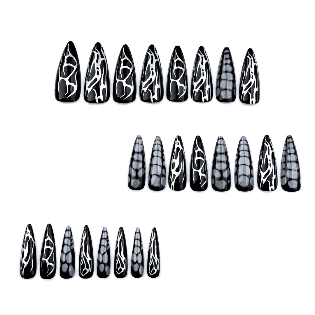 Artistic stiletto nails with modern structure design Bowlift
