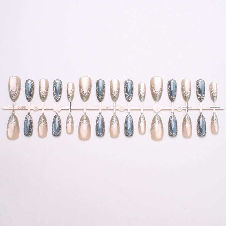 Elegant Glittering Press-On Nails Bowlift