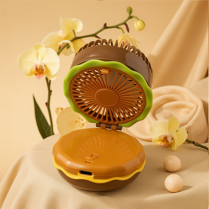 Ladies creative portable mini fan with cat motif Bowlift