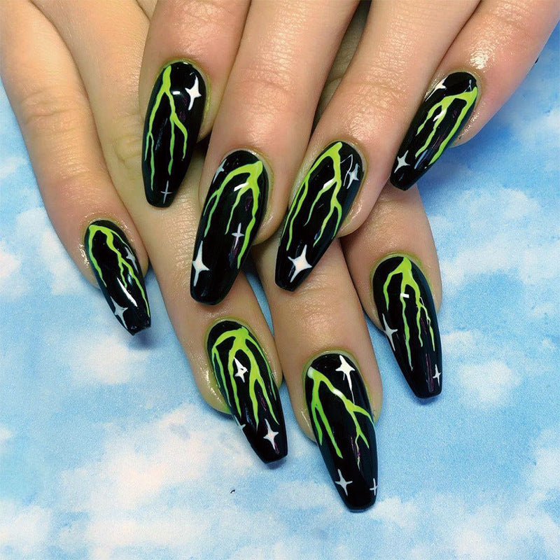 Creative Nail Art with Neon Motif Bowlift