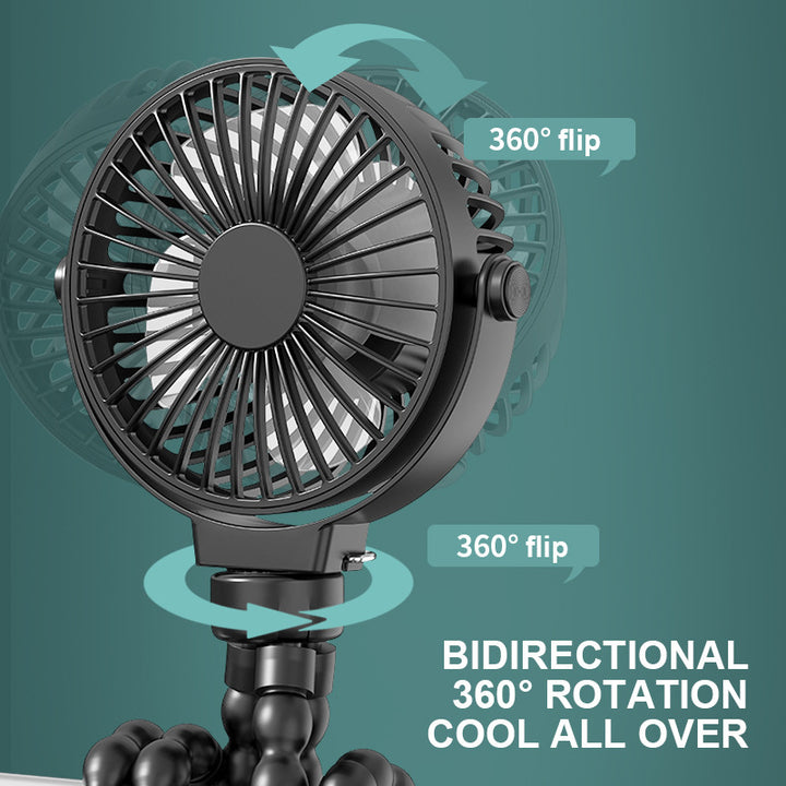 Unisex compact flexible hand and table fan with flexible tripod Bowlift