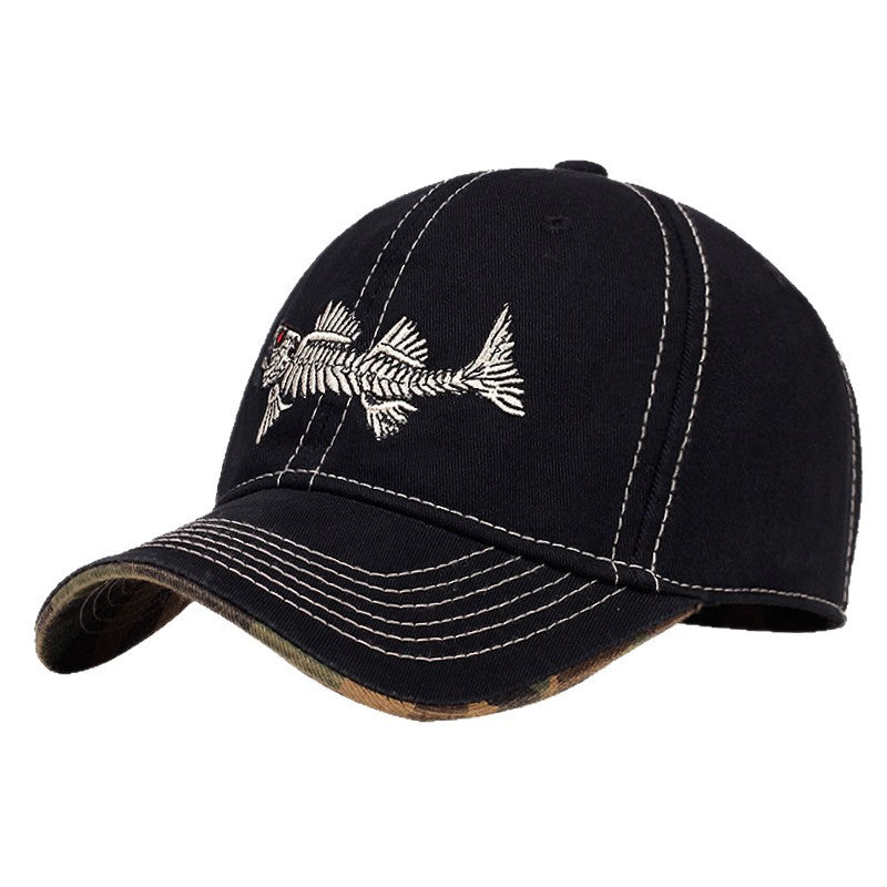 Men's Casual Fishing Embroidered Cap Bowlift