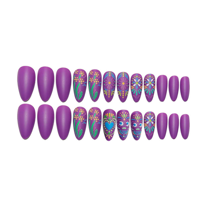 Creative Nail Design Set with Colorful Patterns Bowlift