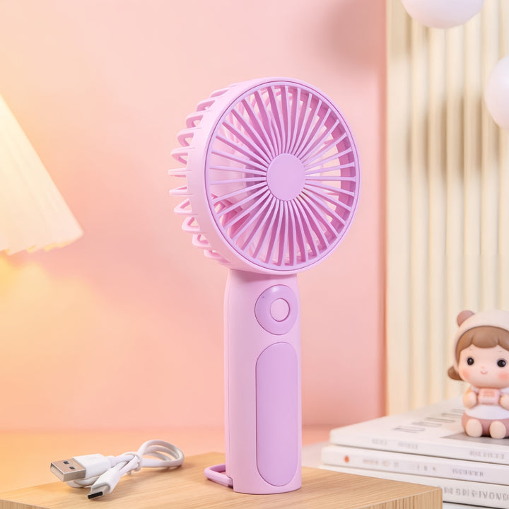 Women's Portable Hand Fan with USB Connection Bowlift