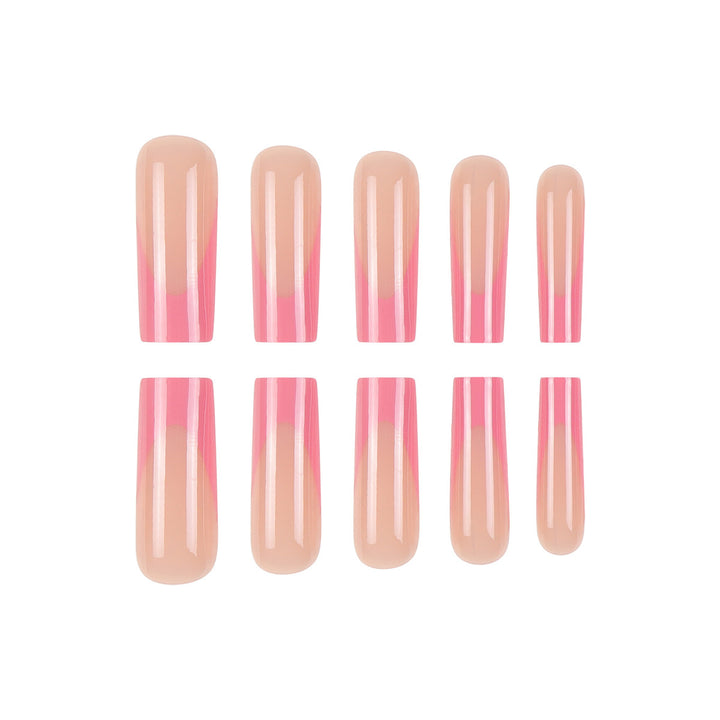 High-Gloss Long Press-On Nail Extensions Bowlift