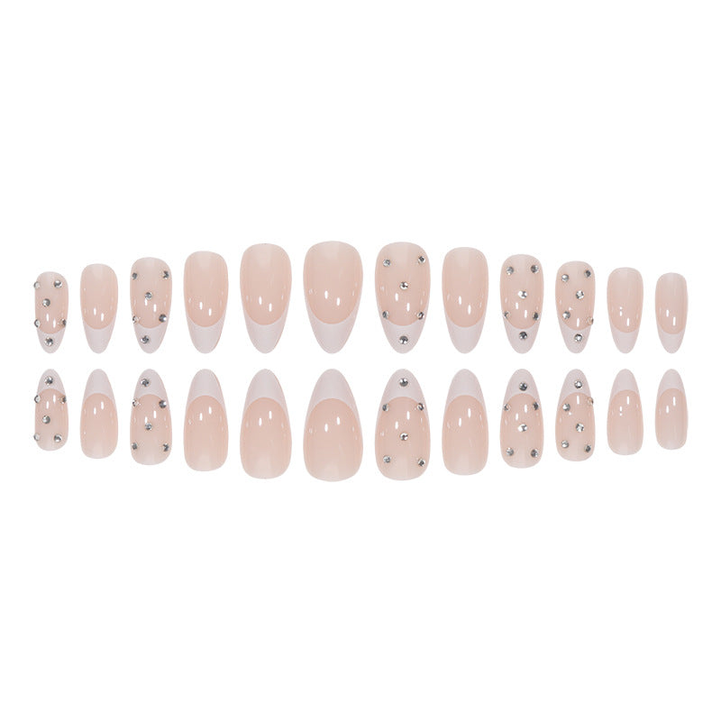 Elegant Stiletto Nail Extensions with Rhinestone Accents Bowlift