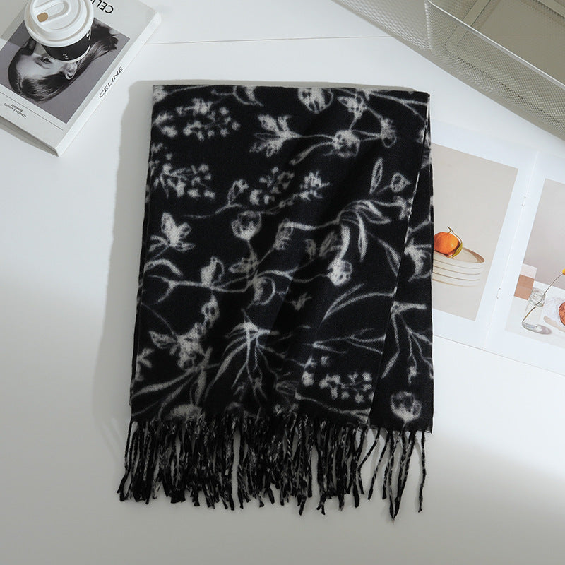 Women's Floral Patterned Scarf Bowlift