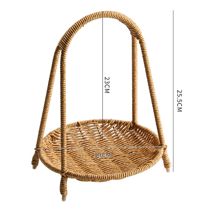 Handcrafted Wicker Storage Basket Bowlift