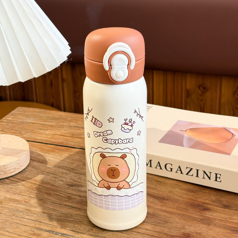 Ladies Insulated Drinking Bottle with Colorfully Designed Animal Motif Bowlift
