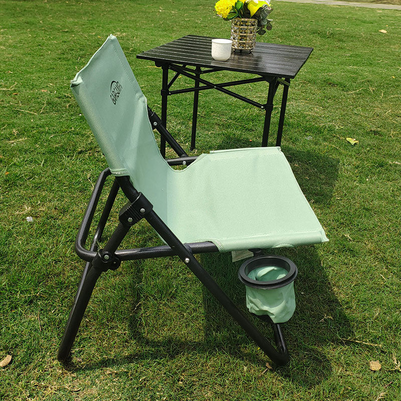 Women Comfortable Folding Chair with Cup Holder Bowlift