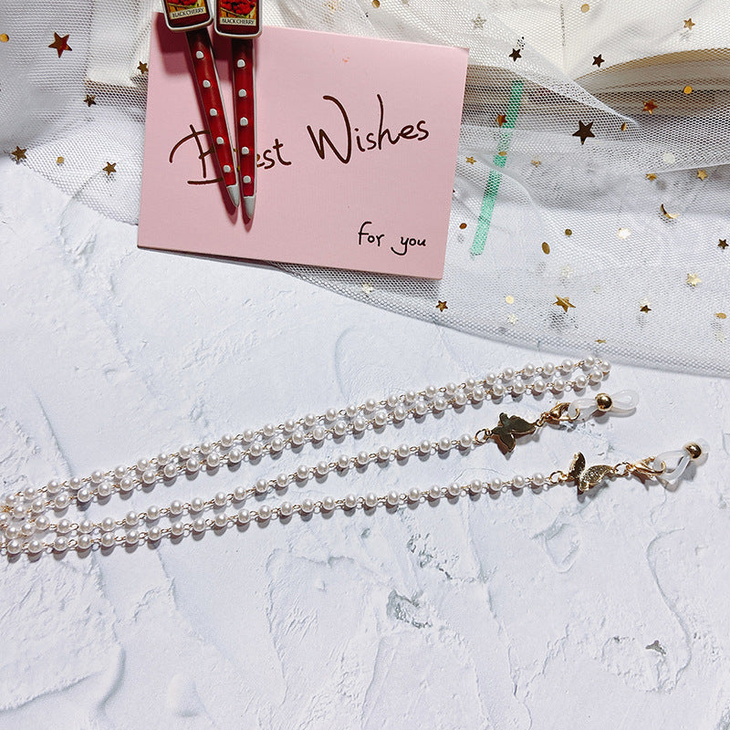 Pearl Glasses Holder Chain with Elegant Pendants Bowlift