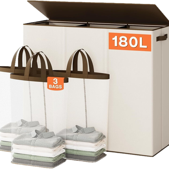 Laundry separation system with practical shopping bags Bowlift