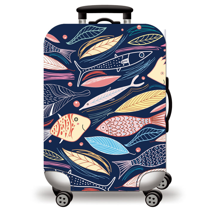 Hard Shell Luggage with Earth Design Bowlift