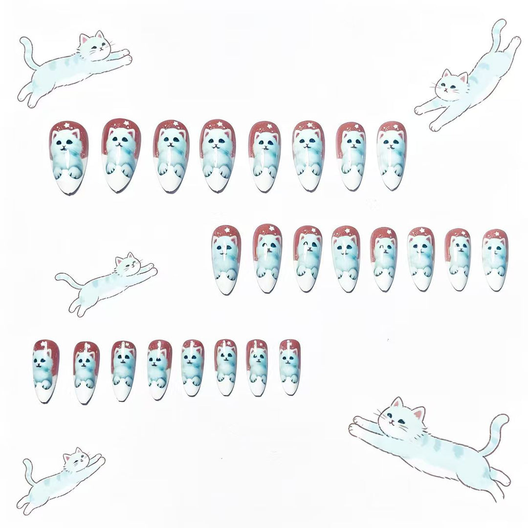 Playful Cat-Themed Nail Art Bowlift