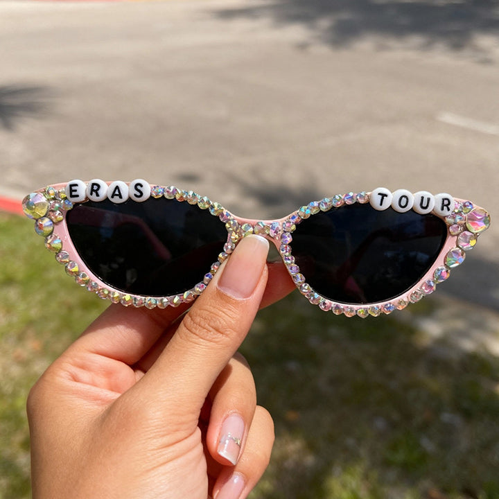 Rhinestone-Embellished Cat-Eye Sunglasses Bowlift