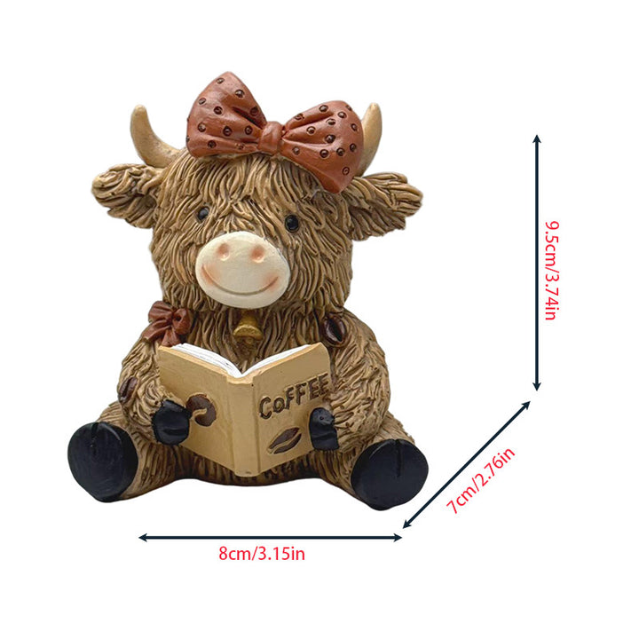 Decorative Highland Cattle Coffee Figure Bowlift