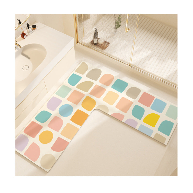 Non-Slip Colorful Bathroom Mat Bowlift