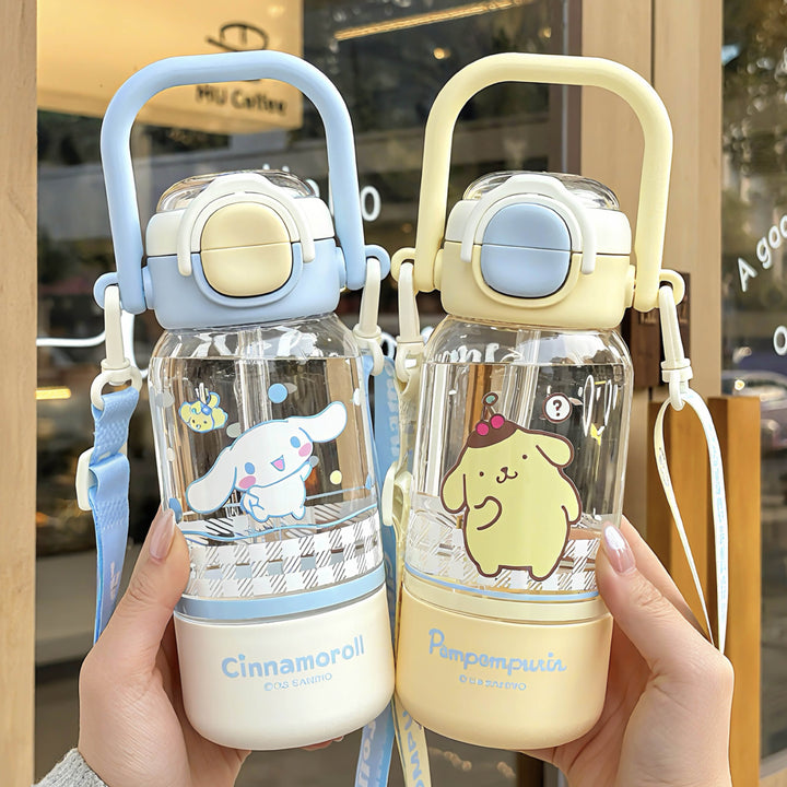 Women’s water bottle with cute animal design and sturdy carrying handle Bowlift