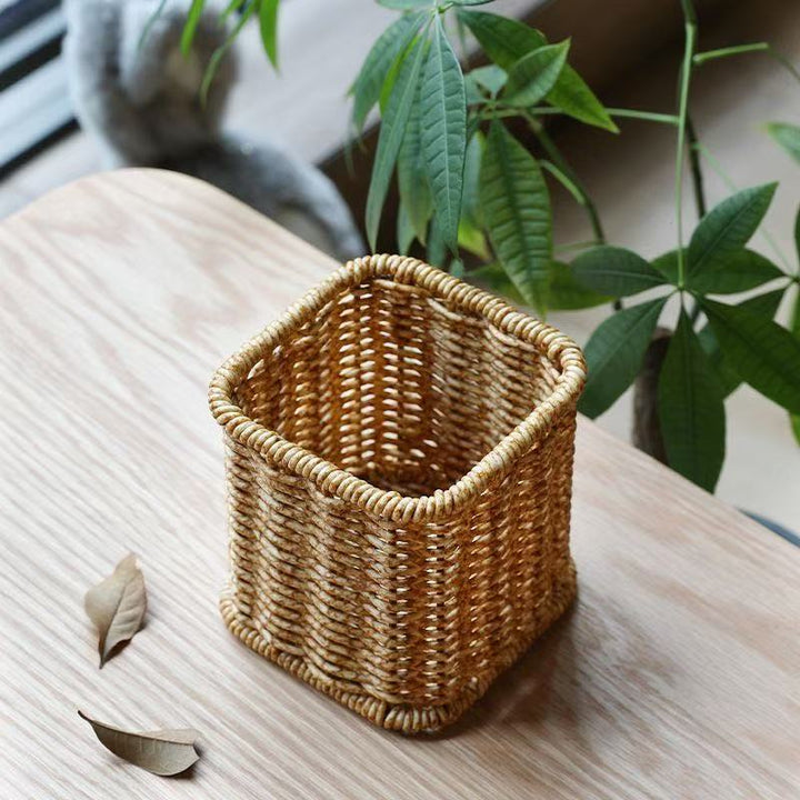 Handwoven Decorative Storage Bin Bowlift