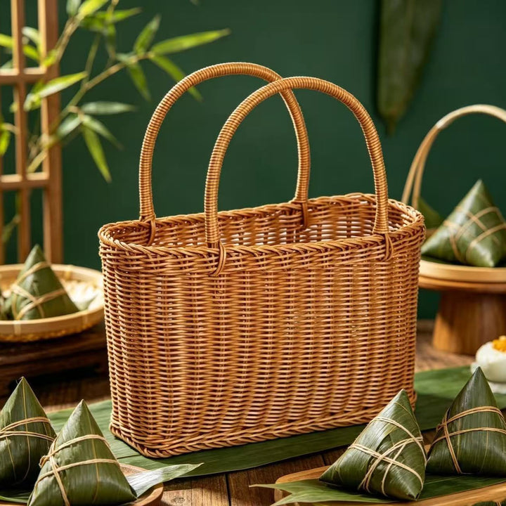Handcrafted Woven Storage Basket Bowlift