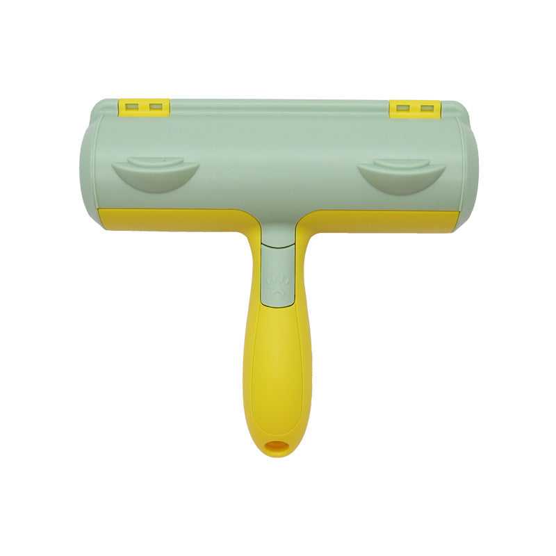 Self-cleaning pet hair and lint roller with washable refillable cartridge Bowlift