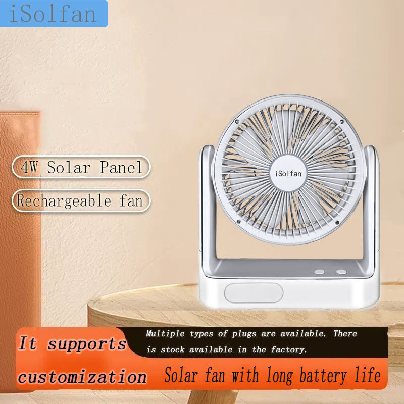 Ladies portable solar fan with rechargeable battery Bowlift