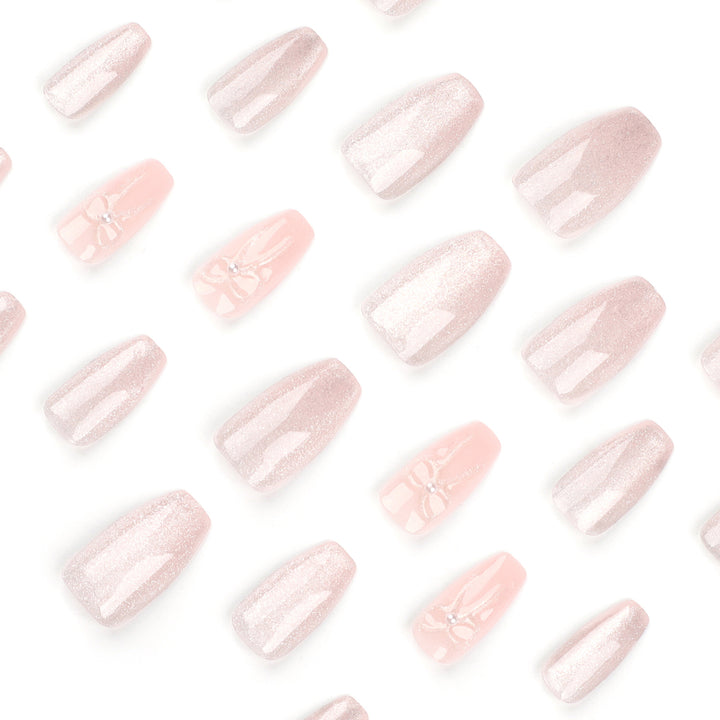Artistic acrylic nails with glittering ombre design Bowlift