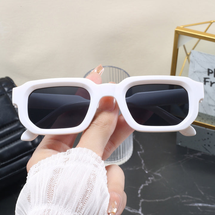 Women's fashionable square sunglasses with clear frame Bowlift